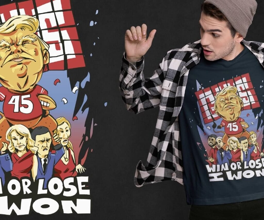 Baju Partai dengan desain Presiden Donald Trump