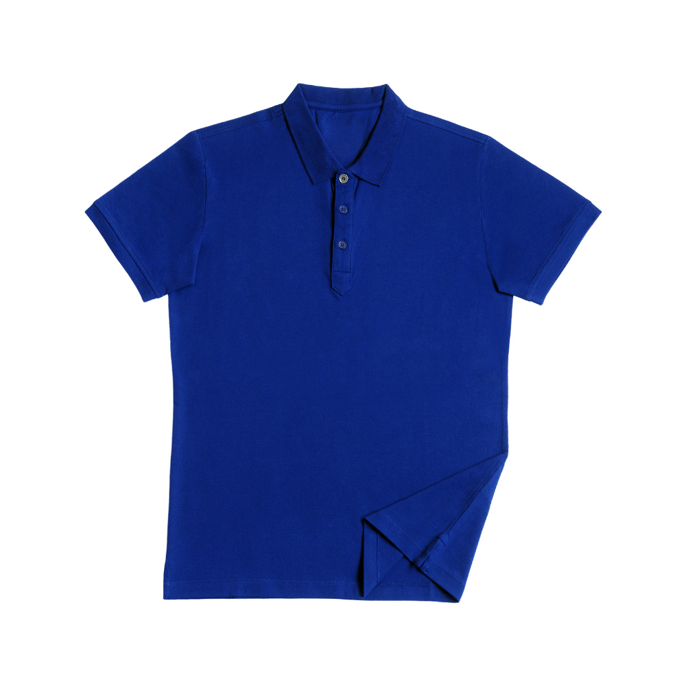 kaos polo biru terang