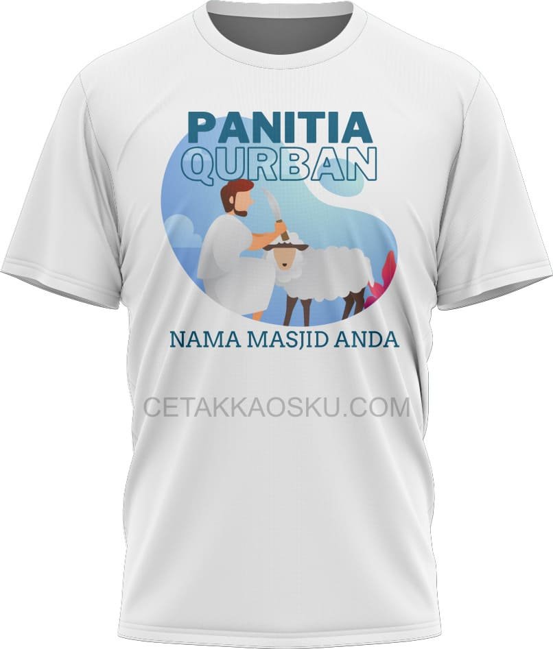 Desain Kaos Qurban Keren Warna Putih