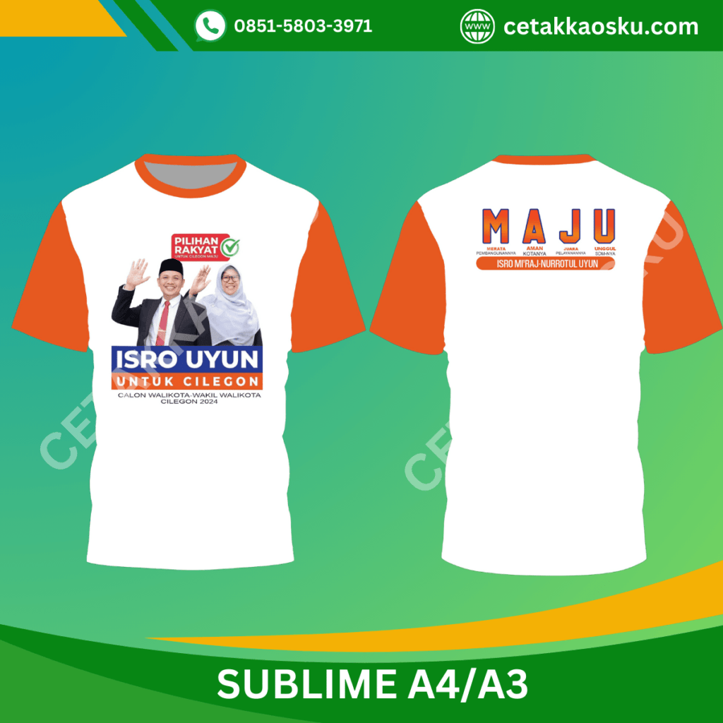 BAJU KAOS PARTAI KAMPANYE PILKADA CILEGON 2024