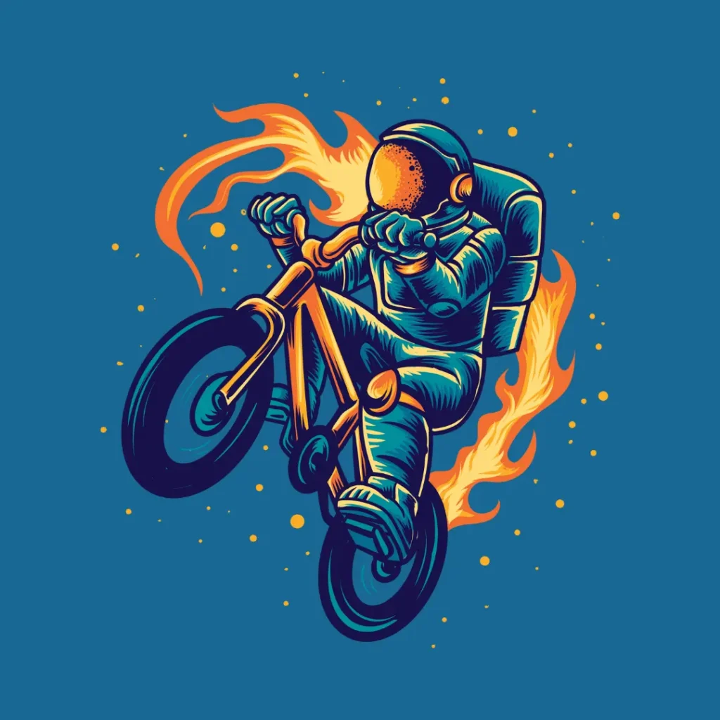 Desain Motor Cross untuk Sablon Baju