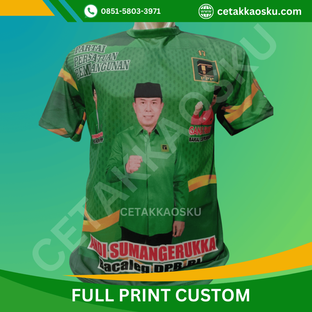 FULL PRINT CUSTOM HIJAU PARTAI