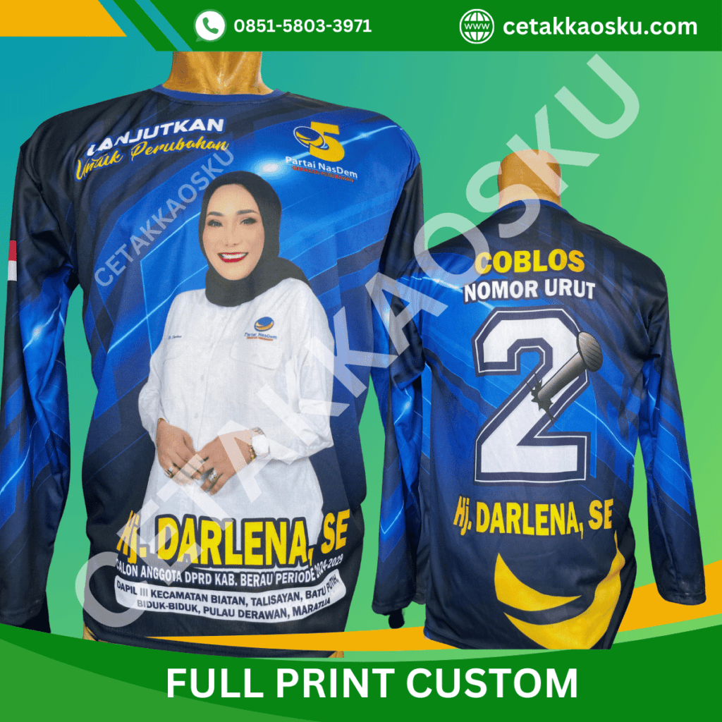 FULL PRINT KAOS PARTAI CUSTOM